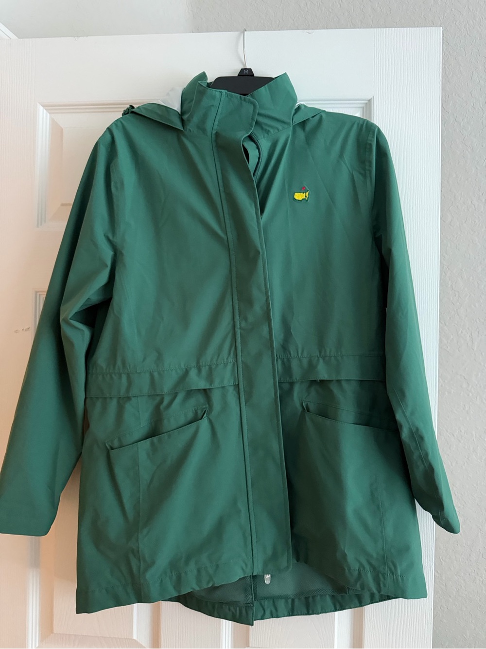 Green Hooded Rain Jacket - Lightweight Waterproof Coat